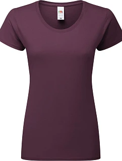 LadyFit Iconic 195 T Dámské tričko z těžké bavlny model 22431597 dark plum - Fruit of the Loom