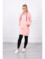 Mikina s kapucňou lososová