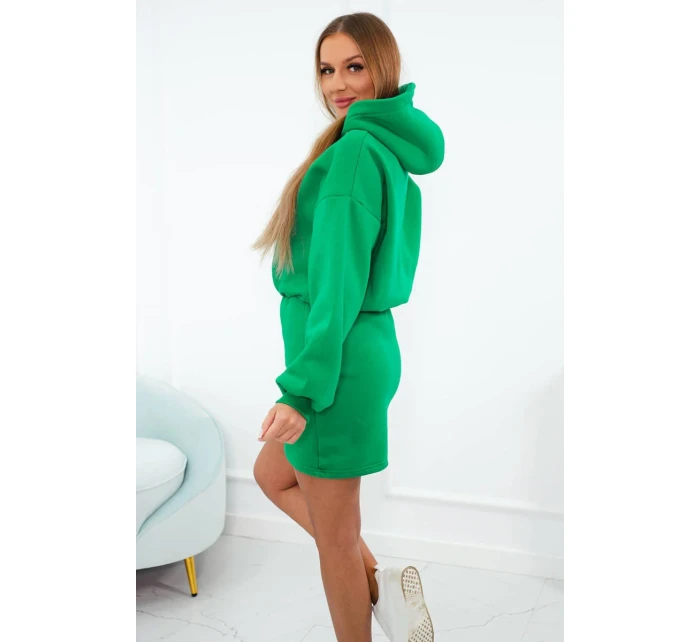 Zateplené šaty s obálkovým model 18752810 světle zelené - K-Fashion Zateplené šaty s obálkovým model 18752810 světle zelené - K-Fashion