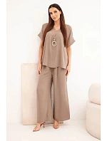 Súprava s náhrdelníkom blúzka + nohavice fango