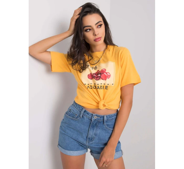 T shirt PM TS model 20985207 jasny pomarańczowy - FPrice T shirt PM TS model 20985207 jasny pomarańczowy - FPrice