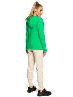 model 17626046 Bunda s kapucí a jedním knoflíkem černá - Moe