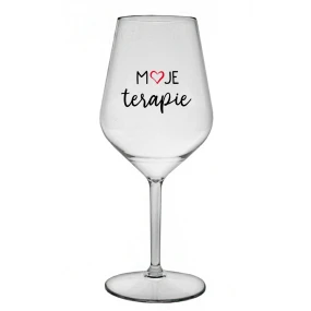 MOJE TERAPIE - čirá nerozbitná sklenice na víno 470 ml