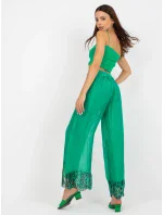 Dámské široké kalhoty DHJ SP model 18497197 zelená - FPrice