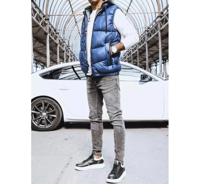 Pánska tmavomodrá vesta FashionStreet TX4143