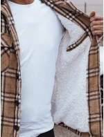 Pánská zateplená bunda s kapucí béžová Dstreet model 21982329 - FashionStreet