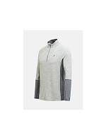 Termoaktívna mikina Peak Performance Magic Half Zip Wool-Blend BL – stredne sivá melírovaná/sivá melírovaná, veľkosť: L