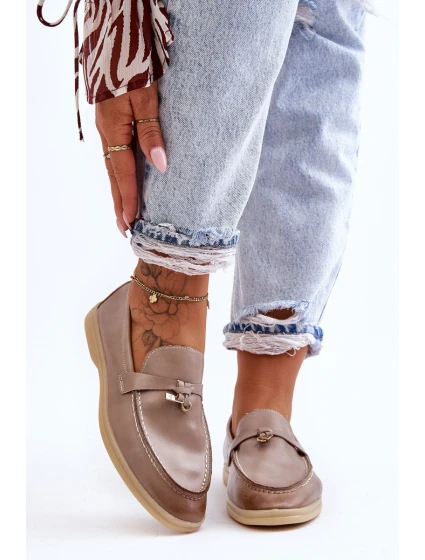 Dámské klasické mokasíny šedé model 21626981 - Boto