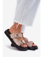Dámské Sametové Sandały S Přezkami Big Star Světle Růžové model 21694391 - Big Star Shoes Dámské Sametové Sandały S Přezkami Big Star Světle Růžové model 21694391 - Big Star Shoes