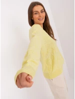 Sweter AT SW model 18884754 jasny żółty - FPrice Sweter AT SW model 18884754 jasny żółty - FPrice