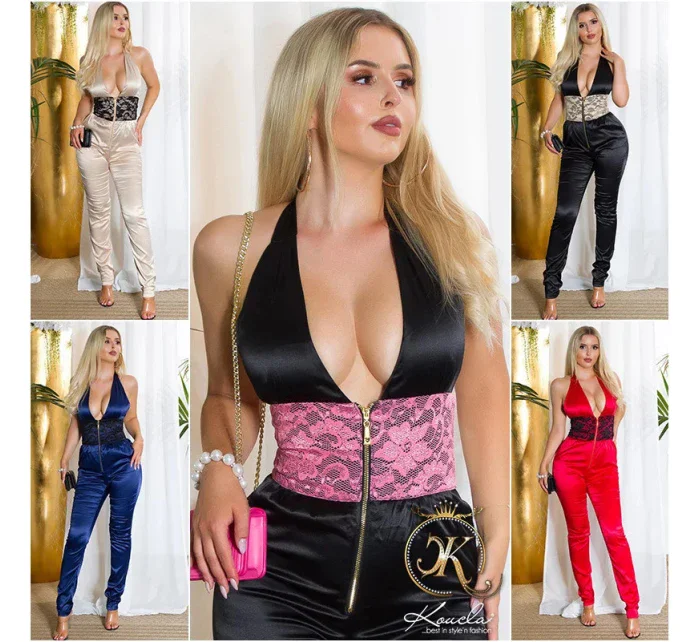 Sexy kombinéza model 21142540 se šněrováním - Koucla