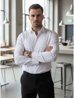 Pánská elegantní hladká bílá košile SLIM FIT Dstreet model 21981668 - FashionStreet