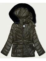 Prošívaná dámská zimní bunda v khaki barvě model 21246567 - MELYA MELODY Prošívaná dámská zimní bunda v khaki barvě model 21246567 - MELYA MELODY
