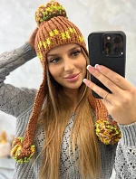 Dámska ušianka Nadia K321 camel