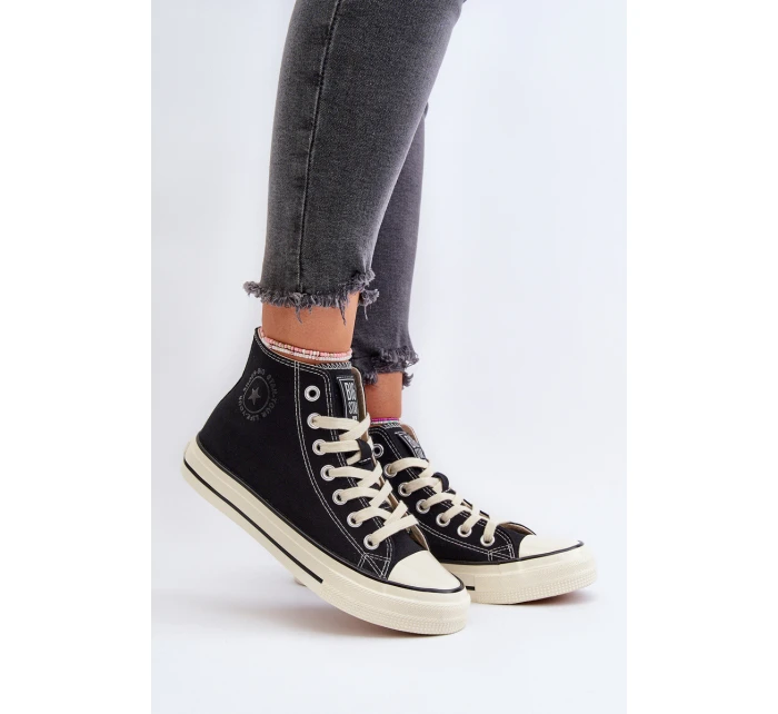 Dámské vysoké tenisky Big Star model 21654788 černé - Big Star Shoes