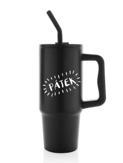 PÁTEK - černý cestovní termohrnek 900 ml