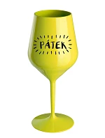 FRIDAY - žltý nerozbitný pohár na víno 470 ml