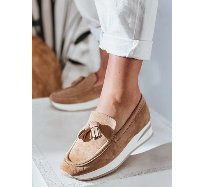 Dámské mokasíny na  khaki Dstreet model 21984203 - FashionStreet