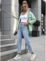 Jeansy damskie mom fit z wysokim stanem niebieskie model 22016767 - FashionStreet