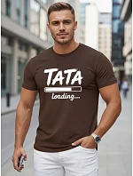 Koszulka męska z nadrukiem na bawełniana brązowa model 22217807 - FashionStreet Koszulka męska z nadrukiem na bawełniana brązowa model 22217807 - FashionStreet