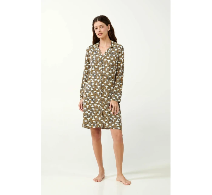 Vamp - Nočná košeľa na gombíky s potlačou slona 21003 - Vamp