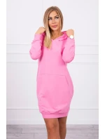 Šaty s kapucí ve světle růžové barvě Šaty s kapucí ve světle růžové barvě
