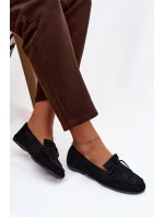 Dámské mokasíny s třásněmi černé Janelisse