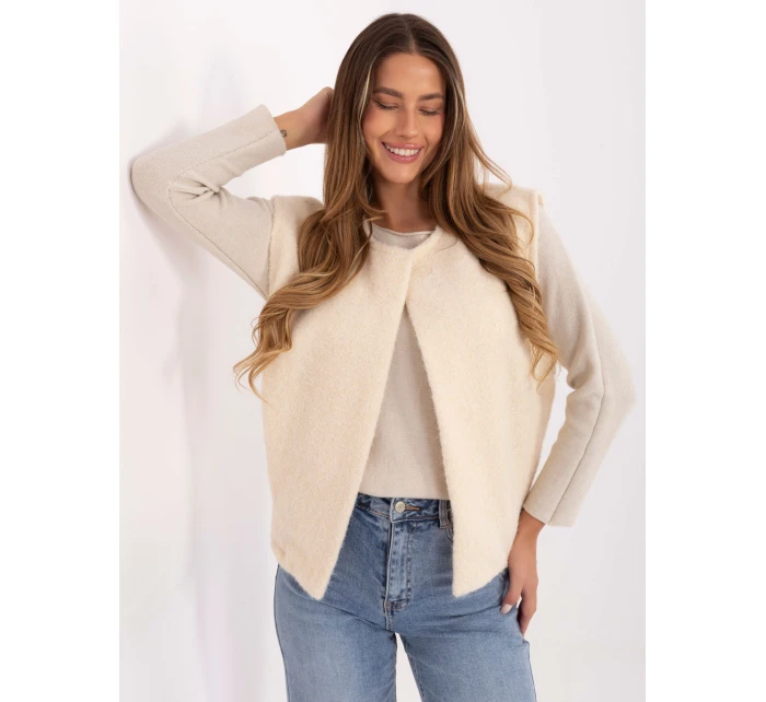 Kamizelka IT KZ model 21488820 ecru - FPrice Kamizelka IT KZ model 21488820 ecru - FPrice