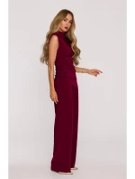 Souprava s topem a širokými kalhotami bordó model 21479337 - Moe