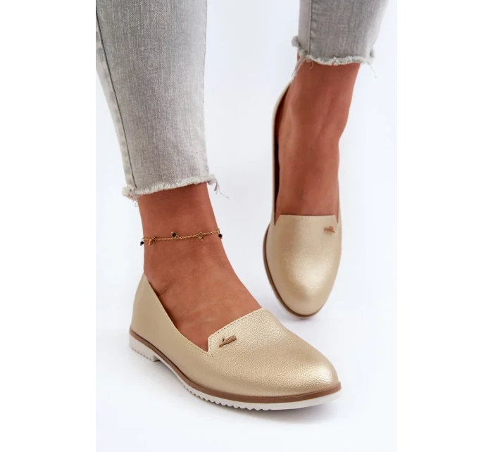 Dámske ploché mokasíny Gold Enzla Dámske ploché mokasíny Gold Enzla