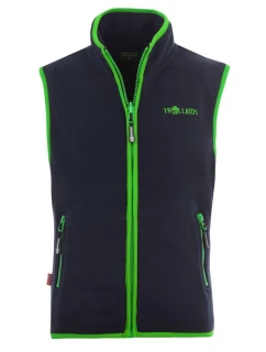 Kids Vest green dětská fleecová vesta pro chlapce/dívky model 21350160 - Trollkids