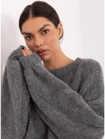 Sweter MI SW model 21795630 ciemny szary - FPrice Sweter MI SW model 21795630 ciemny szary - FPrice