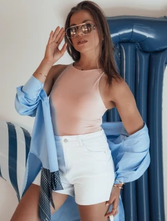 Dámske džínsové šortky GLAMWEAR white FashionStreet SY0341