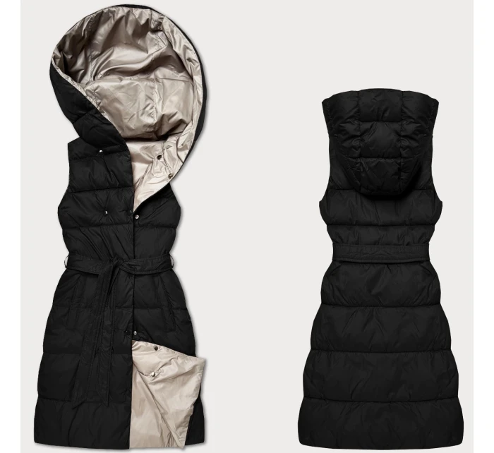 Čierno-béžová obojstranná páperová vesta Minority (P3-6016-1+62)