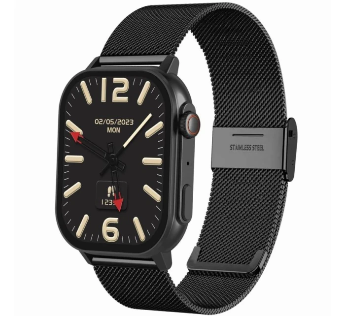 Chytré hodinky Gravity model 21805515 Červený silikonový řemínek + černý náramek Chytré hodinky Gravity model 21805515 Červený silikonový řemínek + černý náramek