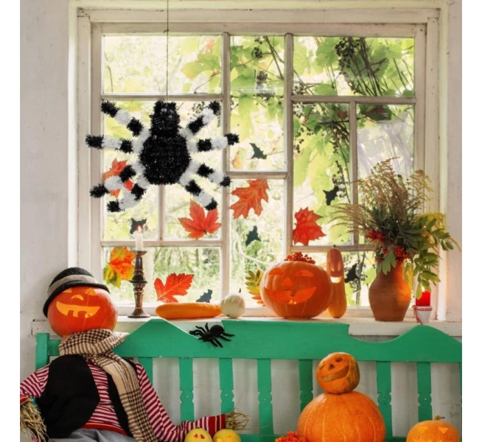 DEKORATÍVNA FIGÚRKA HALLOWEEN PAVÚK BIELY