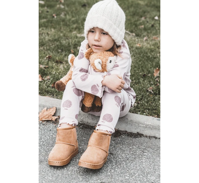 Dětské Teplé Sněhule Semišové Velbloud model 21602949 - Boto Dětské Teplé Sněhule Semišové Velbloud model 21602949 - Boto