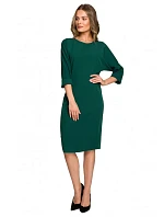 S324 Puzdrové šaty s netopierími rukávmi - zelené