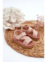 Detské sandále na suchý zips Voňavé ZAXY Svetloružové