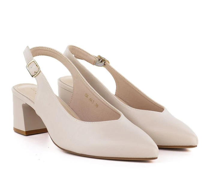 Dámske lodičky s remienkom béžovej farby Sergio Leone SK463