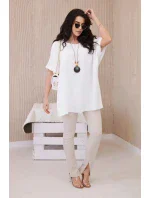 Oversized halenka s přívěskem ecru Oversized halenka s přívěskem ecru