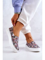 Damskie Tenisówki Slip On Memory Foam Big Star JJ276015 Szare