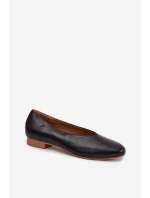 Dámské baleríny z eko kůže na ploché podrážce Černé model 21710667 - Boto