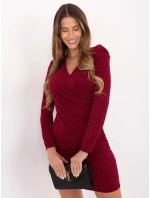 Sukienka IT SK model 21488792 bordowy - FPrice Sukienka IT SK model 21488792 bordowy - FPrice
