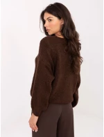 Sweter MI SW model 21370642 ciemny brązowy - FPrice Sweter MI SW model 21370642 ciemny brązowy - FPrice