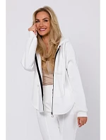 M761 Mikina s kapucňou na zips a klokaním vreckom - farba ecru