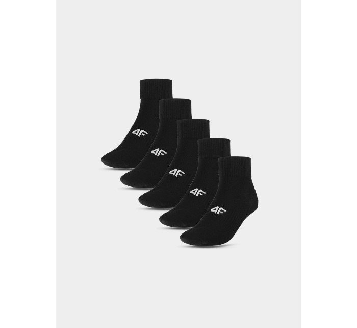 Pánske voľnočasové členkové ponožky (5pack) 4F - čierne