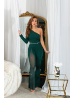 Sexy Koucla one-shoulder Overall with glitter