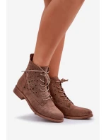 Šněrovací boty model 21954777 hnědé - S.Barski Šněrovací boty model 21954777 hnědé - S.Barski