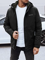 Pánska zimná bunda s kapucňou čierna FashionStreet TX4908